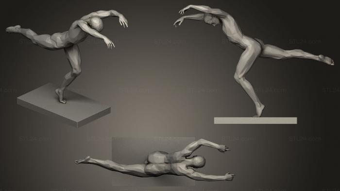 Anatomy of skeletons and skulls (Man Dancing, ANTM_0030) 3D models for cnc